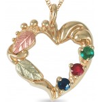 Mother's Heart Pendant 1 to 6 Stones - by Coleman